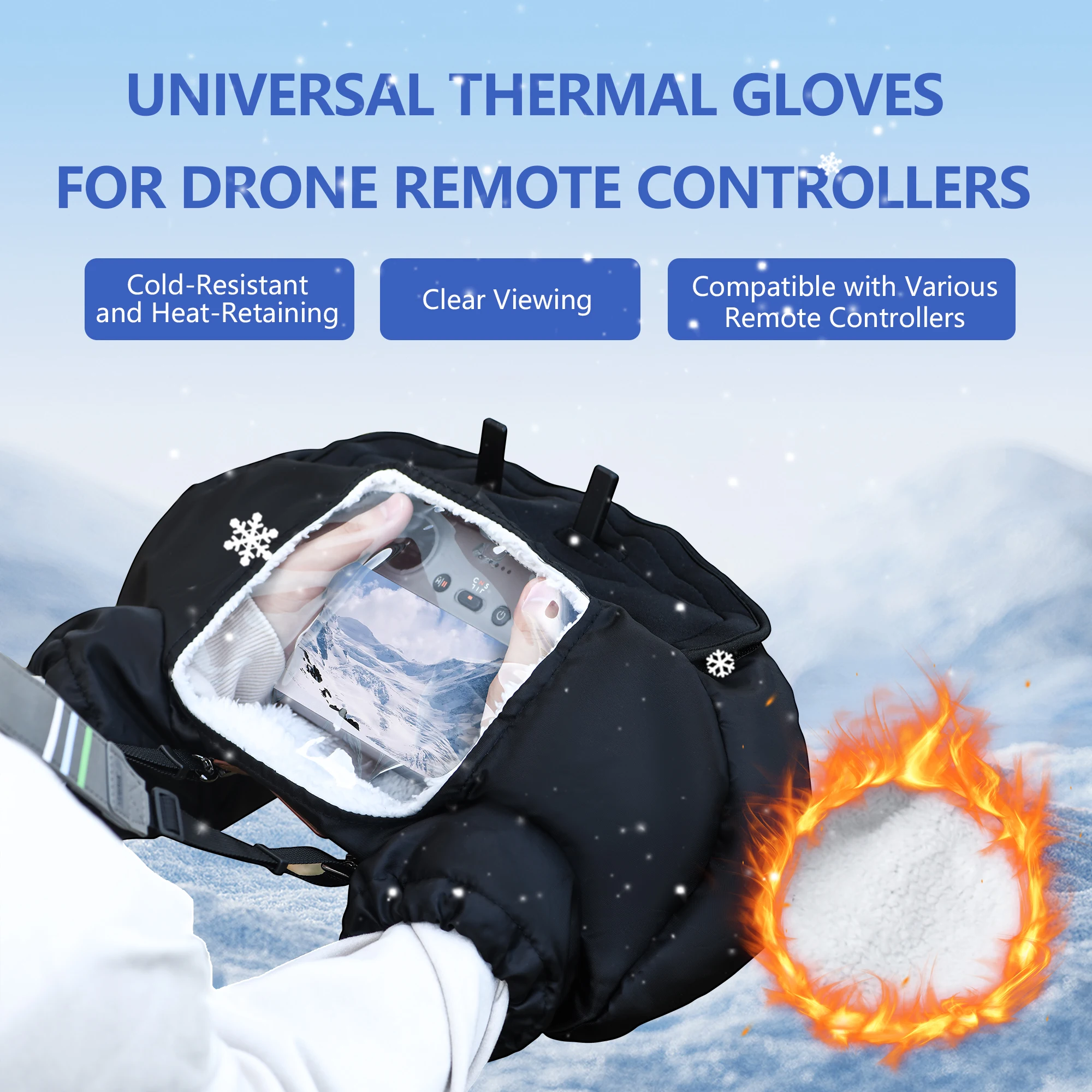Drone Dji Rc Pro - 冬用暖かいグローブ ドローン飛行用耐寒パイロットグローブ DJI Avata 360/Mavic 4