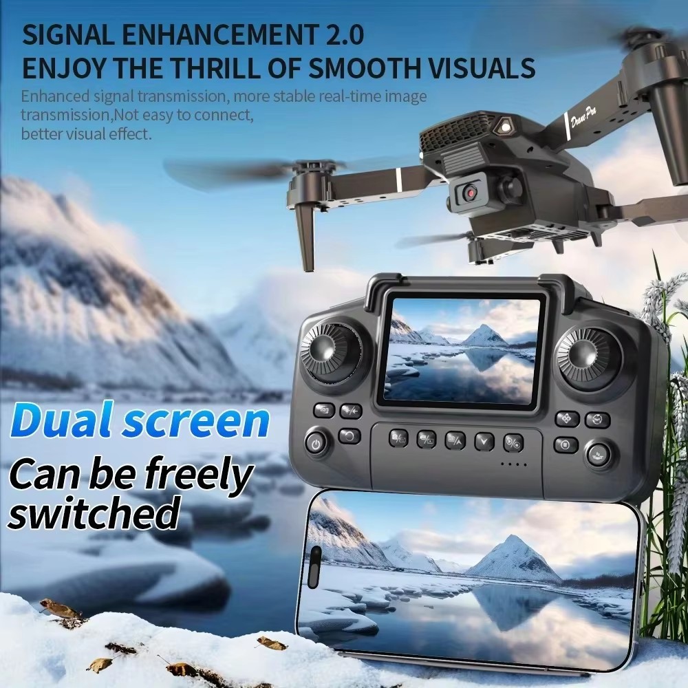 2026年型 新しいE88ドローン。4Kデュアルカメラ搭載、 - Drone E88 Rc Quadcopter のレビューと価格